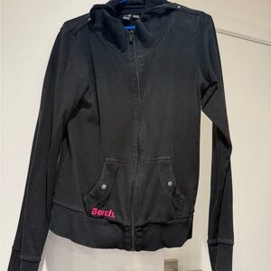 Bench Black Hoodie with Pink Logo